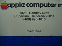 Apple II A2L0037 Apple Plot Manual 030-0116-00