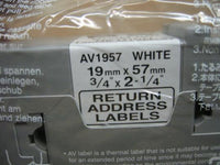Brother Avery AV-1957 P-Touch Tape Thermal Label Cassette White AV1957