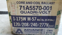 NEW Advance 71A5570-001 Quadri-Volt Core and Coil Ballast 1-175W M-57