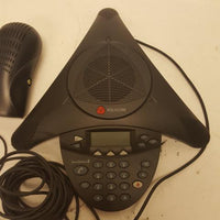 Polycom SounStation 2 Expandable Conferance Phone 2201-16200-601 w/ AC Adapter