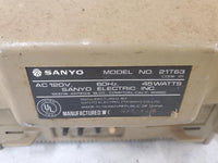 Retro Sanyo 21T63 12" CRT Portable Broadcast TV Television Monitor Cut Cord 1976