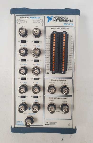 National Instruments BNC-2110 185124H-01L Breakout Box Shielded Connector Block