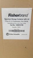 NEW Fisher Scientific 172oz 14955121B Specimen Storage Container w/ Lid White