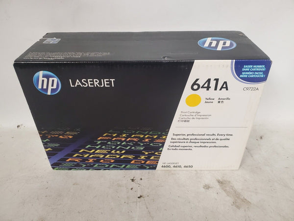 NEW HP 641A C9722A Yellow Toner Cartridge for LaserJet 4600 4610 4650