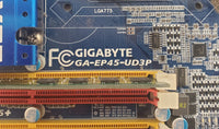 Gigabyte GA-EP45-UD3P Intel Core 2 Quad 2.83Ghz Computer Motherboard No Fan