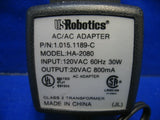 US Robotics HA-2080 1.015.1189-C 20V 800mA AC Adapter Power Supply Charger
