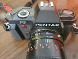 Vintage Pentax P3 35mm Film Camera w/ 1:40 80-200mm Lens