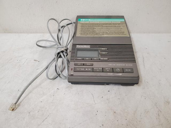 PhoneMate 9800 Two-Line Microcassette Telephone Answering Machine