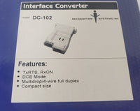 Recognition Systems Connectivity Expert DC-102 Interface Converter TxRTS DCE