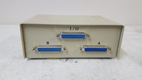 Vintage Unbranded 1637334 Manual Data Switch 2 Position / Port DB-25