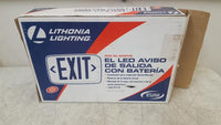 NEW Lithonia Lightning LQM S 3 R 120/277 EL N M6 LED Exit Sign White