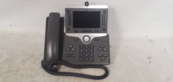 Cisco CP-8845-K9 Video Business Office Telephone Black Handset No Screen Cover