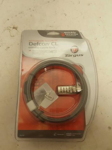 NEW Targus Defcon CL Notebook Security Combo Cable Lock