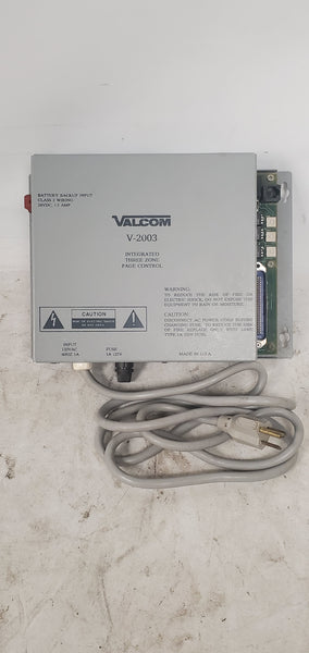 Valcom V-2003A Three Zone One Way Page Control Unit