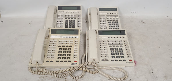 Lot of 4 Vintage Samsung Prostar Office Business Telephone Beige Handset