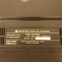 Vintage Sanyo Memo Scriber TRC 8000A Audio Cassette recorder