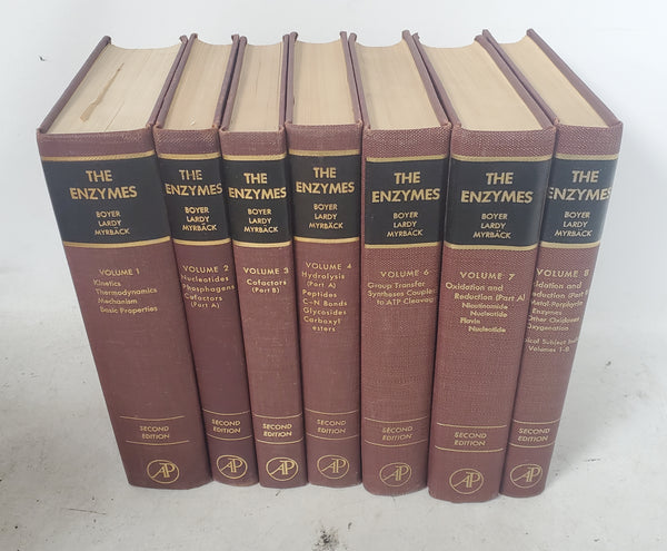 The Enzymes Second Edition Edited by Paul D Boyer Set Vol I-4 + 6-8 Missing 5