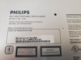 Phillips PET 1002 Portable DVD DVX Player Silver