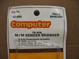 NEW GC Electronics 43-020 15-Pin M/M Gender Changer Adapter