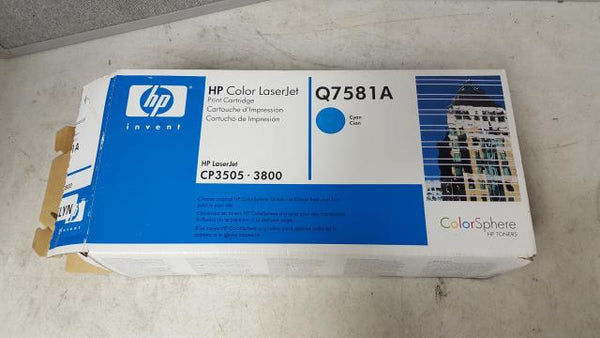 HP Q7581A Cyan Color Cartridge for HP LaserJet CP3505 3800