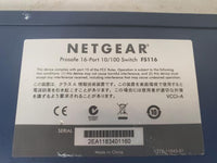 Netgear FS116 ProSafe 16 Port 10/100 Network Switch w/ Adapter