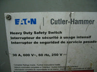 Cutler Hammer DH361FGK Safety Switch 30Amp