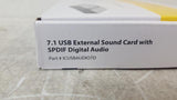NEW StarTech ICUSBAUDIO7D 7.1 USB External Laptop Sound Card w/ Accessories