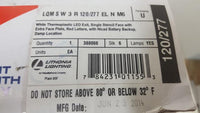 NEW Lithonia Lightning LQM S 3 R 120/277 EL N M6 LED Exit Sign White