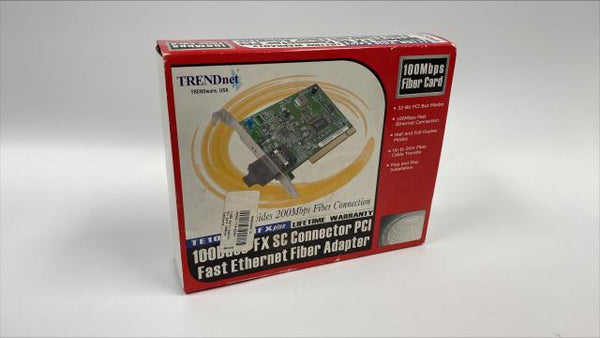 TrendNet TE100-PCIFXplus 100BaseFX SC Connector PCI Fast Ethernet Fiber Adapter