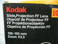 NEW Kodak FF Zoom 100 to 150mm Projector Lens f/3,5 W/Bulb