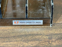 KF Vintage Video Cassette Rack Holds 6 VHS