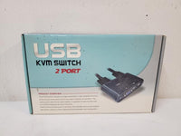 NEW Unbranded UK-2PF0-A KVM Switch w/ Data Link