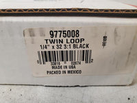 NEW Lot of 125 GBC 9775008 1/4"x32 3:1 Black Twin Loop Wire Binding Spine
