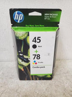 NEW HP C8788FN 45 + 78 Black + Tri-Color Ink Cartridge for Deskjet Officejet 930