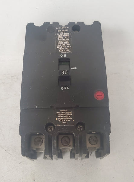 General Electric MJ-5402 E17592 30A 240VAC 3 Pole Circuit Breaker