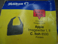 NEW 5 Pelikan Ink Ribbon For Apple Imagewriter C. Itoh 8500 and Others