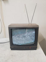 Retro Gaming Magnavox 14" CRT VHF/UHF Faux Wood Broadcast Antenna TV Television