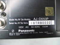 Panasonic AJ-D650 Digital Video Cassette Recorder