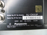 Panasonic AJ-D650 Digital Video Cassette Recorder