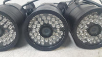 Lot of 3 Plex PX-IR48WP CCTV Digital Color CCD Security Camera w/ Damage