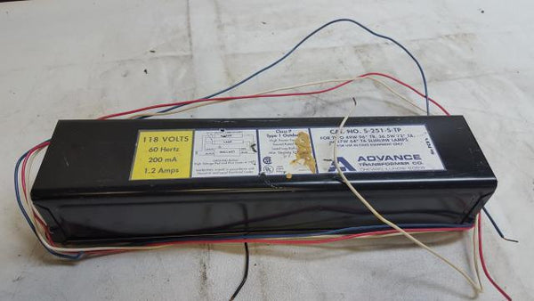 Advance S-251-S-TP Command Ballast 118 Volt 60 Hz 1.2 Amp