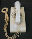 Bell Systems White Rotary Dial Wall Mount Telephone