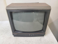 Retro Gaming Magnavox 14" CRT VHF/UHF Faux Wood Broadcast Antenna TV Television