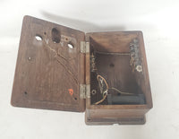 Vintage Western Electric Wooden Electrical Box Halt & Catch Fire Prop HACF