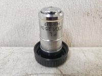 Nikkon PL 100/1.25 Oil 160/0.17 Microscope Objective Lens
