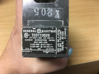 General Electric TED113020 Circuit Breaker 20 Amp 277 VAC 1 Pole