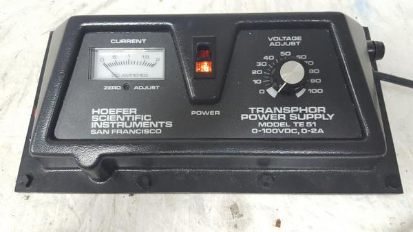 Hoefer Scientific Instruments TE 51 Transphor Power Supply 0-110VDC 0-2A