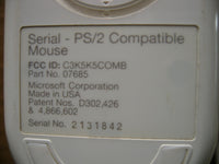 Microsoft PS/2 Mouse 2-Button Part no. 07685