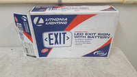 NEW Lithonia Lightning LQM S 3 R 120/277 EL N M6 LED Exit Sign White