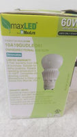 NEW Lot 12 MaxLite 10A19GUDLED41 60W Replacement Dimmable LED Light